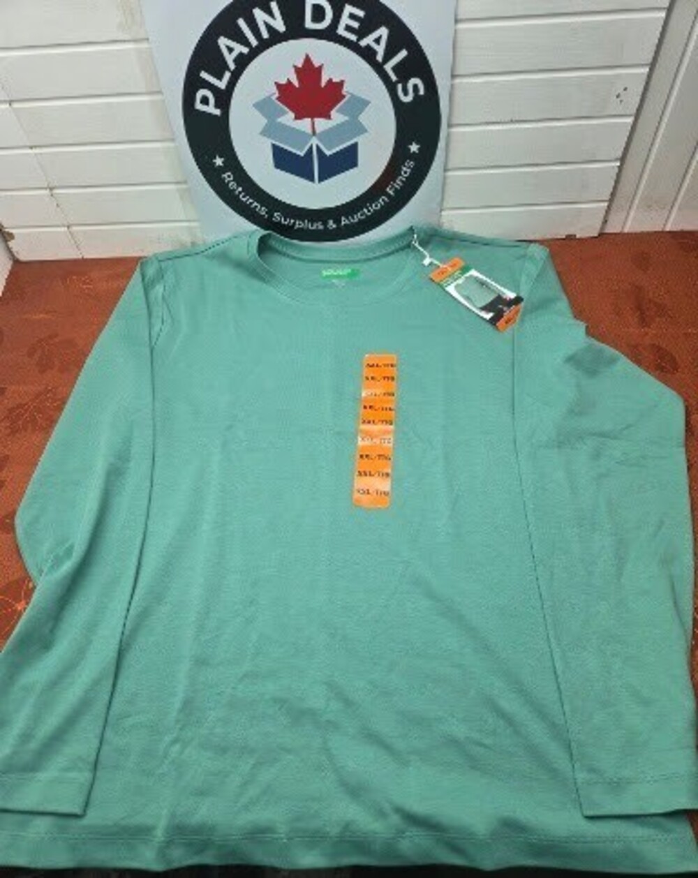 Benetton Women's 100% Supima Cotton Long Sleeve Tee, Mint Green, XXL, NWT